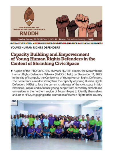 Capacity Building and Empowerment of Young Human Rights Defenders in the Context of Shrinking Civic Space